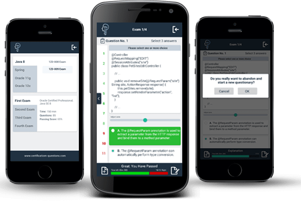 mobile app practice exams